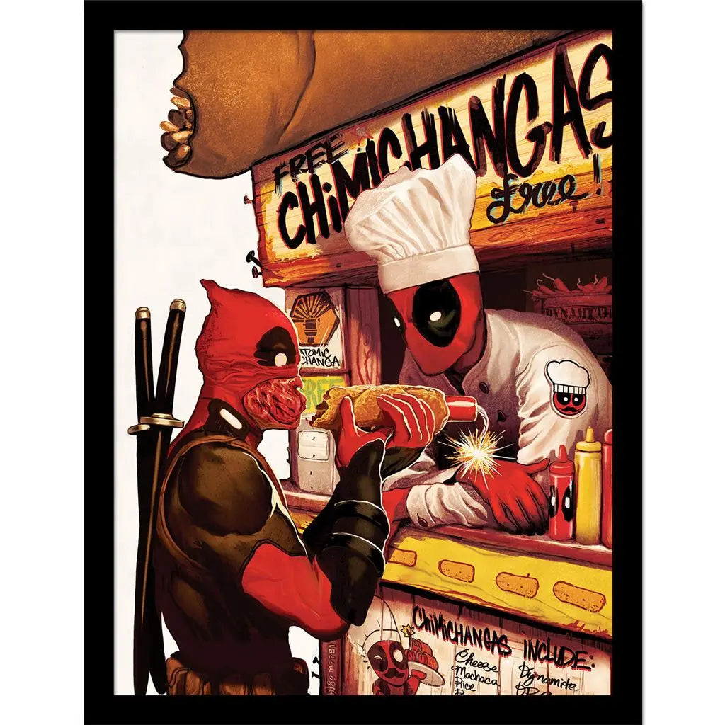 Marvel Comics Deadpool (Explosive Hot Dog) Wall Art Print